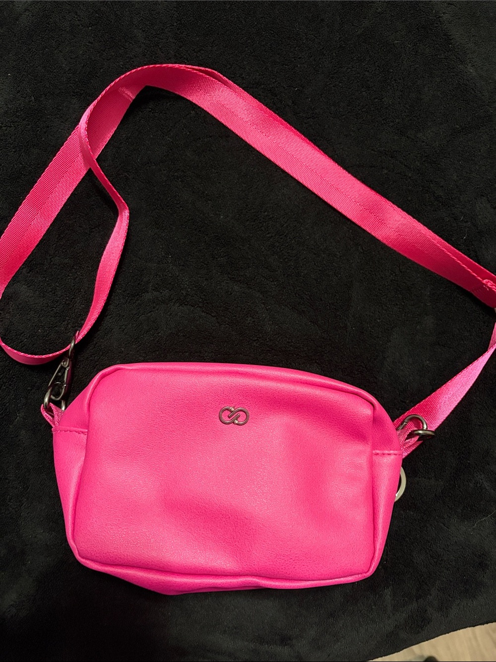 Hot Pink Crossbody Bag with Adjustable Strap